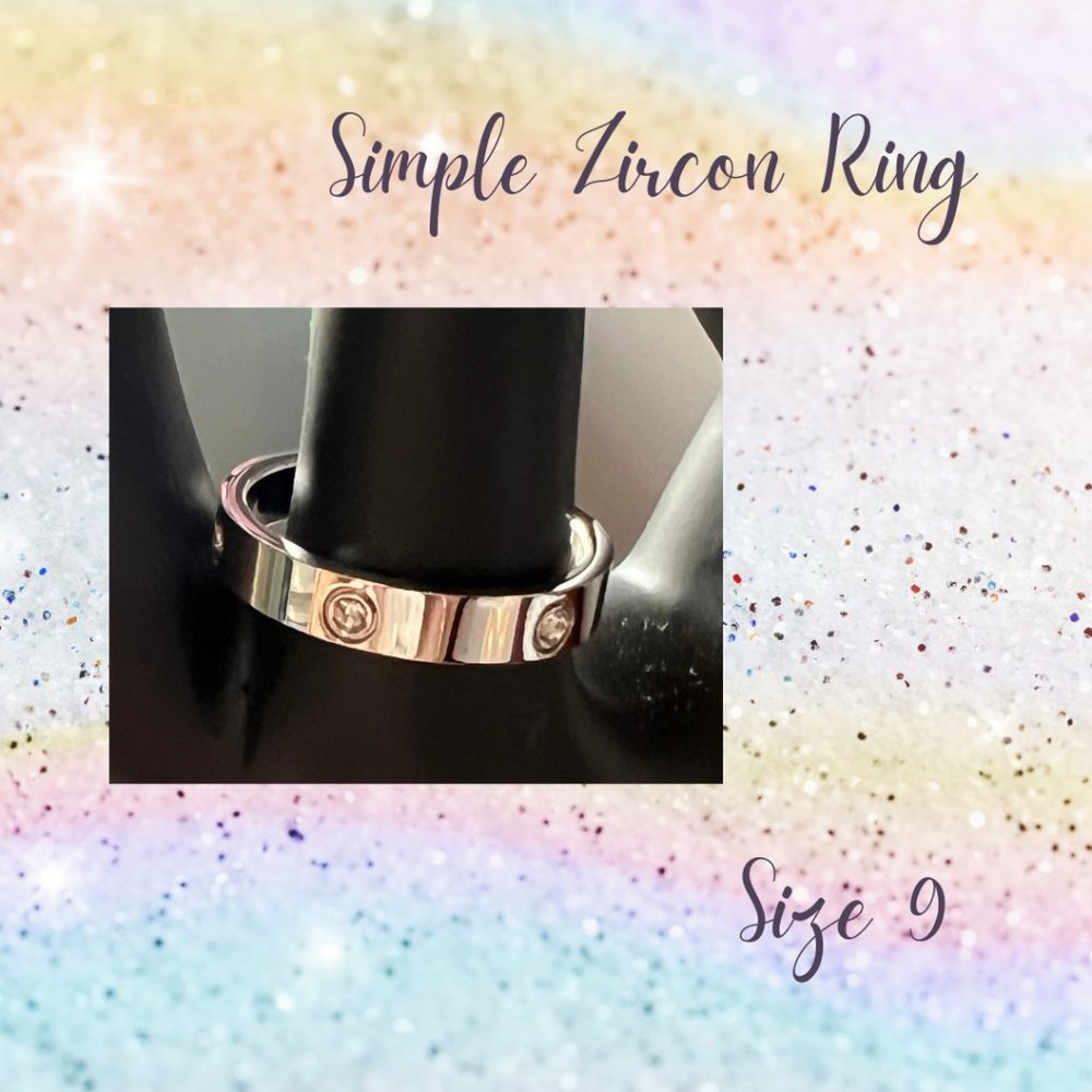 4/$20 Simple Zircon Ring NWT